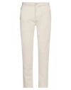 Grey Daniele Alessandrini Man Pants Ivory Size 34 Cotton, Linen In White