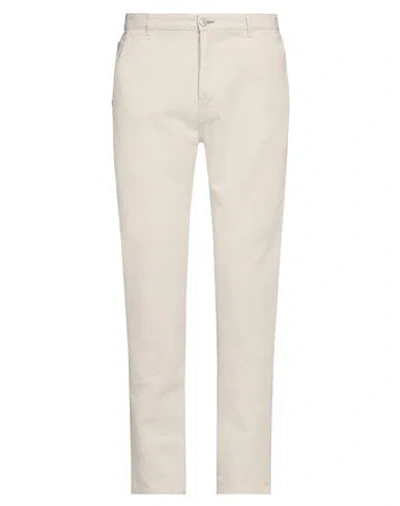 Grey Daniele Alessandrini Man Pants Ivory Size 34 Cotton, Linen In White