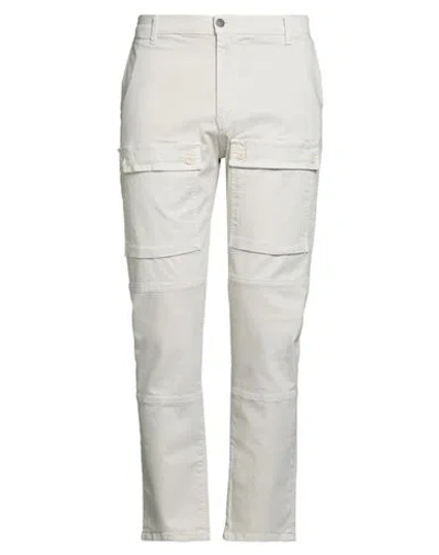 Grey Daniele Alessandrini Man Pants Ivory Size 34 Cotton, Elastane