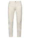 Grey Daniele Alessandrini Man Pants Ivory Size 34 Cotton, Elastane In White