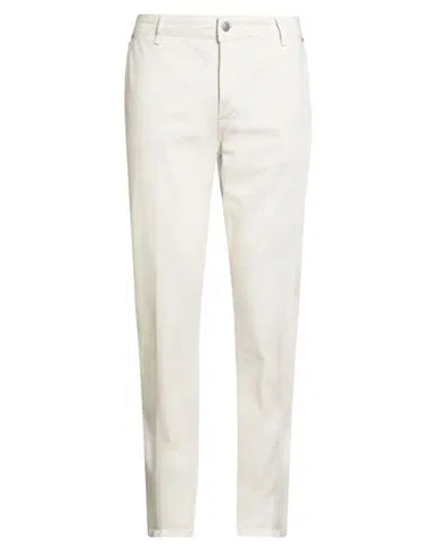 Grey Daniele Alessandrini Man Pants Ivory Size 36 Cotton, Elastane In White