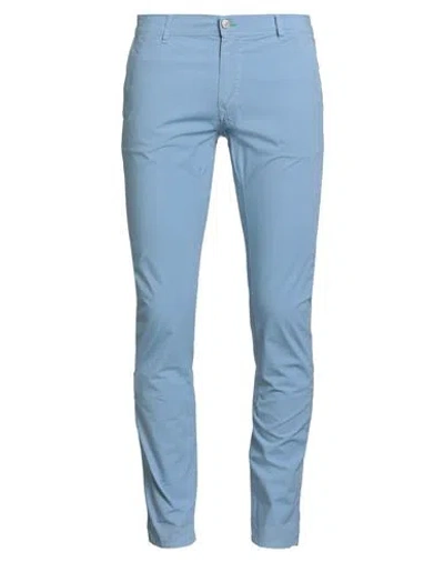 Grey Daniele Alessandrini Man Pants Light Blue Size 32 Cotton, Elastane