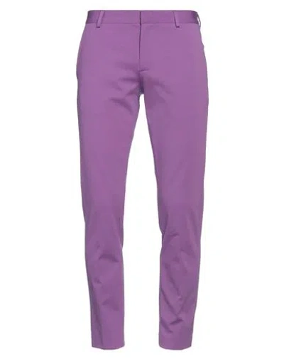 Grey Daniele Alessandrini Man Pants Mauve Size 30 Cotton, Polyamide, Elastane In Purple
