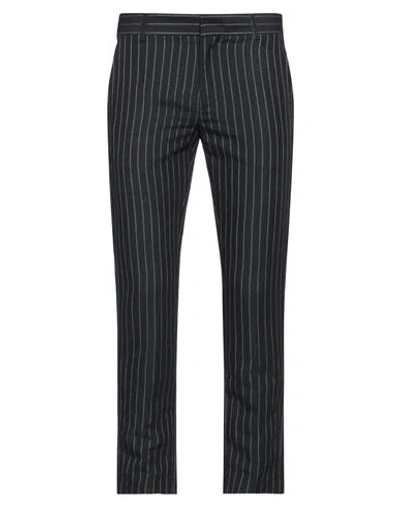 Grey Daniele Alessandrini Man Pants Midnight Blue Size 30 Linen, Viscose In Blue