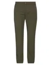 Grey Daniele Alessandrini Man Pants Military Green Size 29 Cotton, Elastane In Green