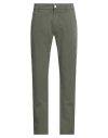 Grey Daniele Alessandrini Man Pants Military Green Size 30 Cotton, Elastane In Green