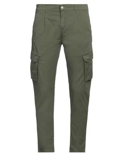 Grey Daniele Alessandrini Man Pants Military Green Size 32 Cotton, Elastane