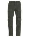 Grey Daniele Alessandrini Man Pants Military Green Size 32 Cotton, Elastane In Green
