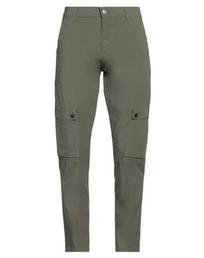 Grey Daniele Alessandrini Man Pants Military Green Size 33 Cotton, Elastane