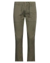 Grey Daniele Alessandrini Man Pants Military Green Size 33 Cotton, Elastane In Green