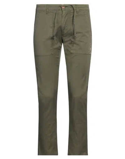 Grey Daniele Alessandrini Man Pants Military Green Size 33 Cotton, Elastane