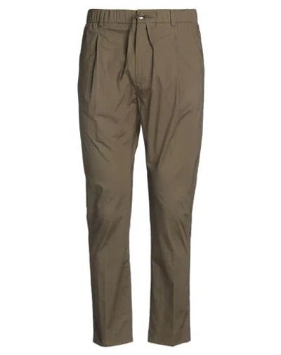 Grey Daniele Alessandrini Man Pants Military Green Size 34 Cotton, Elastane