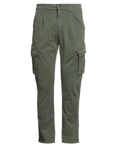 Grey Daniele Alessandrini Man Pants Military Green Size 34 Cotton, Elastane