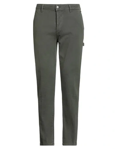 Grey Daniele Alessandrini Man Pants Military Green Size 34 Cotton, Elastane