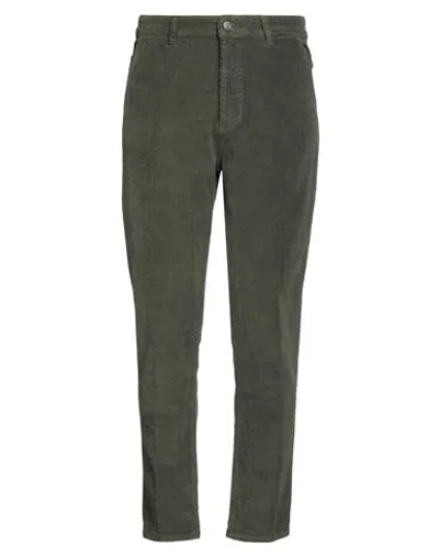 Grey Daniele Alessandrini Man Pants Military Green Size 34 Cotton, Elastane