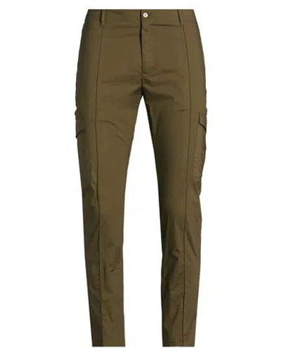 Grey Daniele Alessandrini Man Pants Military Green Size 34 Cotton, Elastane
