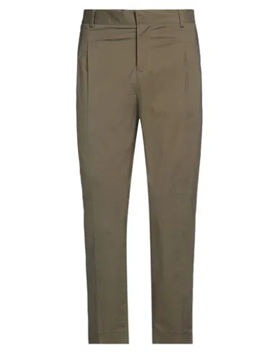 Grey Daniele Alessandrini Man Pants Military Green Size 34 Cotton, Elastane