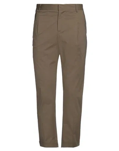 Grey Daniele Alessandrini Man Pants Military Green Size 34 Cotton, Elastane