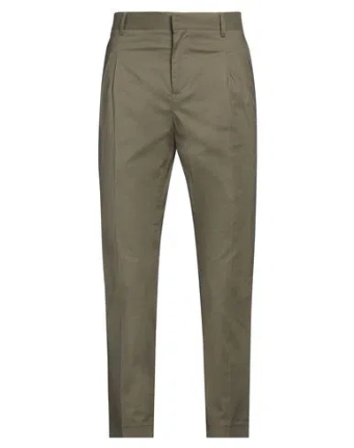 Grey Daniele Alessandrini Man Pants Military Green Size 36 Cotton, Elastane
