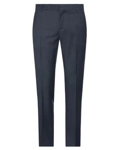 Grey Daniele Alessandrini Man Pants Navy Size 30 Polyester, Viscose In Navy Blue