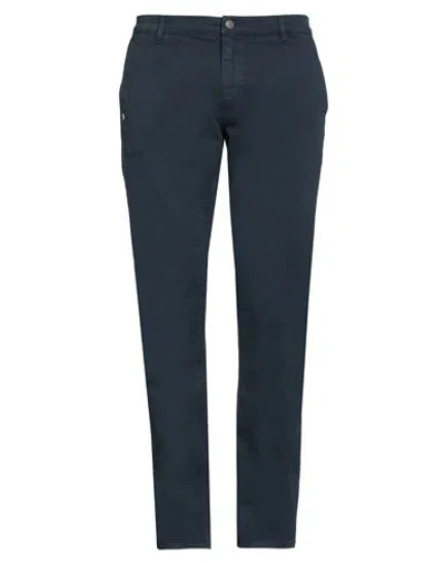 Grey Daniele Alessandrini Man Pants Navy Blue Size 32 Cotton, Elastane