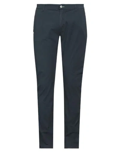 Grey Daniele Alessandrini Man Pants Navy Size 34 Cotton, Elastane In Navy Blue