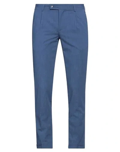Grey Daniele Alessandrini Man Pants Navy Size 34 Polyester, Viscose, Elastane In Blue