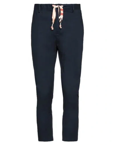 Grey Daniele Alessandrini Man Pants Navy Size 36 Cotton, Elastane In Navy Blue
