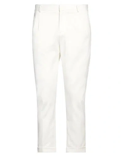 Grey Daniele Alessandrini Man Pants Off White Size 34 Cotton, Elastane
