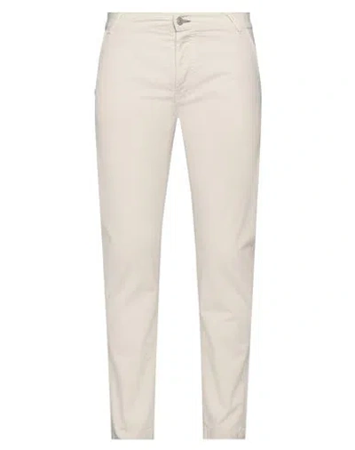 Grey Daniele Alessandrini Man Pants Off White Size 32 Cotton, Elastane