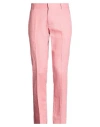 Grey Daniele Alessandrini Man Pants Pink Size 30 Linen