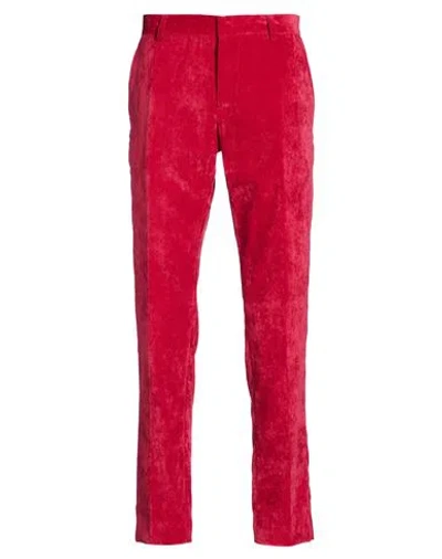 Grey Daniele Alessandrini Man Pants Red Size 30 Polyester, Polyamide, Elastane