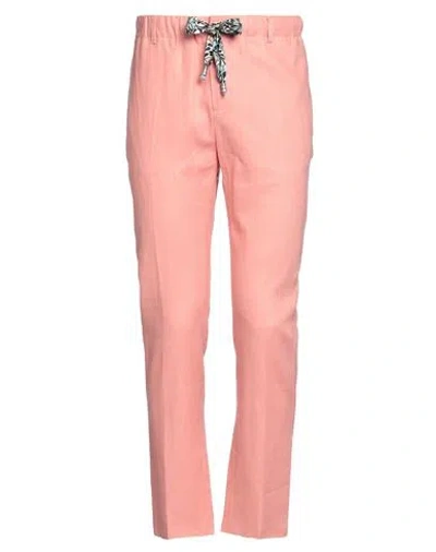 Grey Daniele Alessandrini Man Pants Salmon Pink Size 30 Linen, Viscose, Polyester, Cotton