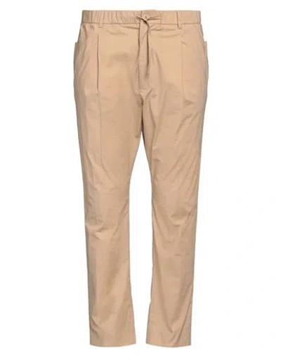 GREY DANIELE ALESSANDRINI GREY DANIELE ALESSANDRINI MAN PANTS SAND SIZE 38 COTTON, ELASTANE