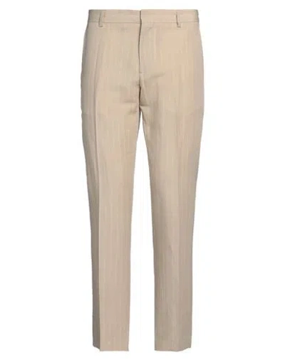 Grey Daniele Alessandrini Man Pants Sand Size 38 Linen, Viscose In Beige