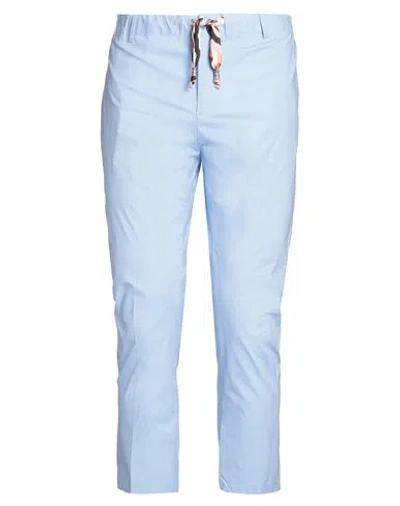 Grey Daniele Alessandrini Man Pants Sky Blue Size 36 Cotton, Elastane In Blue
