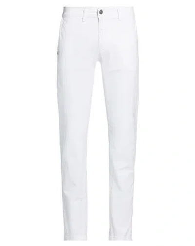 Grey Daniele Alessandrini Man Pants White Size 33 Cotton, Elastane