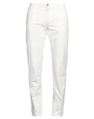 Grey Daniele Alessandrini Man Pants White Size 32 Cotton, Elastane