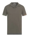 Grey Daniele Alessandrini Man Polo Shirt Dark Green Size M Cotton