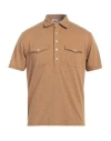 Grey Daniele Alessandrini Man Polo Shirt Ocher Size M Polyester, Viscose, Elastane In Yellow