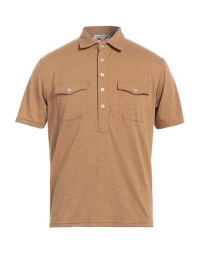 Grey Daniele Alessandrini Man Polo Shirt Ocher Size M Polyester, Viscose, Elastane In Yellow