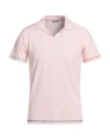 Grey Daniele Alessandrini Man Polo Shirt Pink Size M Cotton In Pink