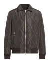 Grey Daniele Alessandrini Man Puffer Black Size 40 Polyester In Brown