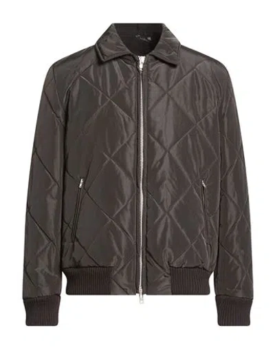 Grey Daniele Alessandrini Man Puffer Black Size 40 Polyester In Brown