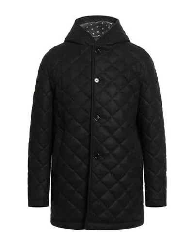 Grey Daniele Alessandrini Man Puffer Black Size 44 Polyester, Acrylic, Wool