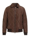 Grey Daniele Alessandrini Man Puffer Brown Size 38 Polyester