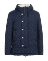 Grey Daniele Alessandrini Man Down Jacket Navy Blue Size 42 Polyamide In Navy Blue