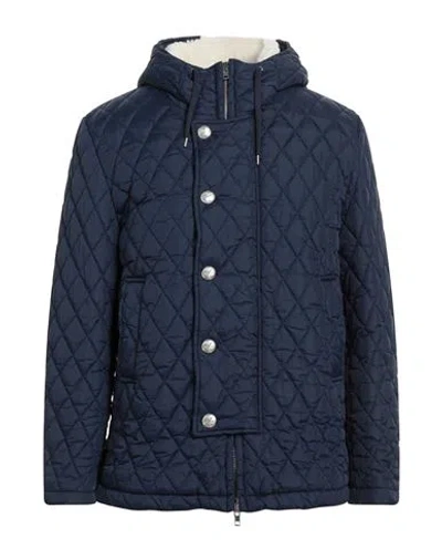 Grey Daniele Alessandrini Man Down Jacket Navy Blue Size 42 Polyamide