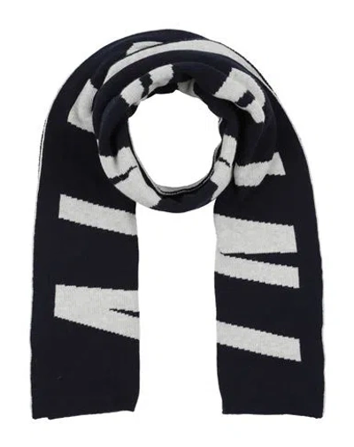 Grey Daniele Alessandrini Man Scarf Midnight Blue Size - Wool, Polyamide