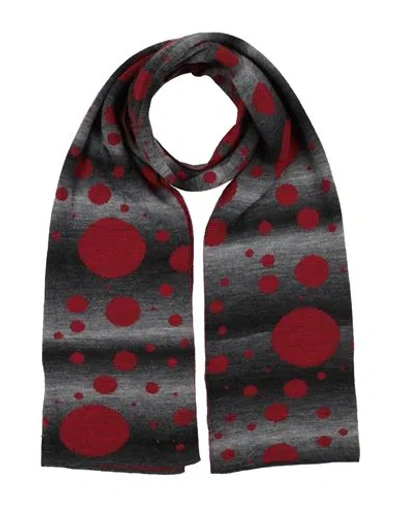 Grey Daniele Alessandrini Man Scarf Red Size - Acrylic, Wool, Viscose